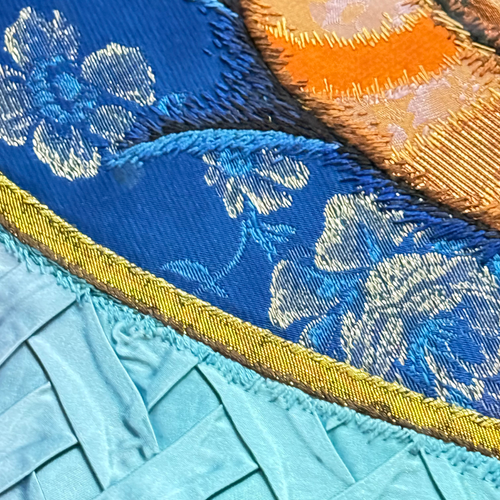 “Stella & Fitz” Pair of Embroidered Cats by Zara Merrick