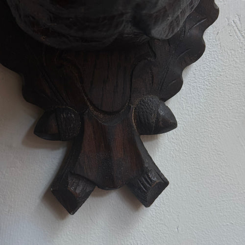 Early 20th-century Black Forest Carved Fox Head (9-20)