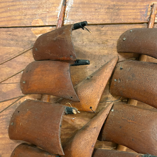 19th-century Carved American Ship Plaque