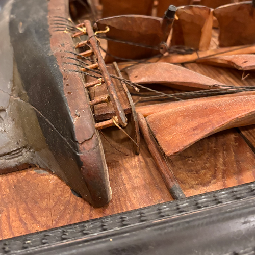 19th-century Carved American Ship Plaque