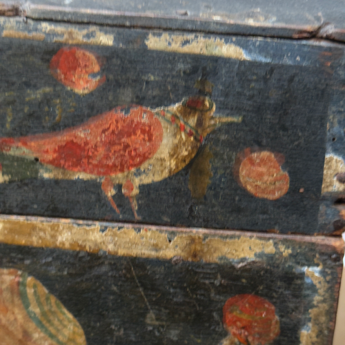 18th-century French Painted Trunk