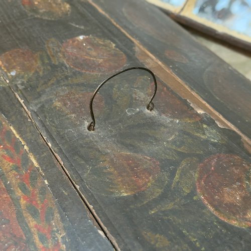 18th-century French Painted Trunk