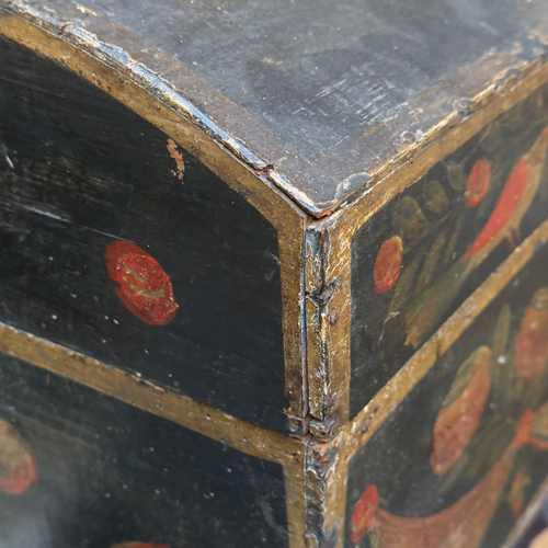 18th-century French Painted Trunk