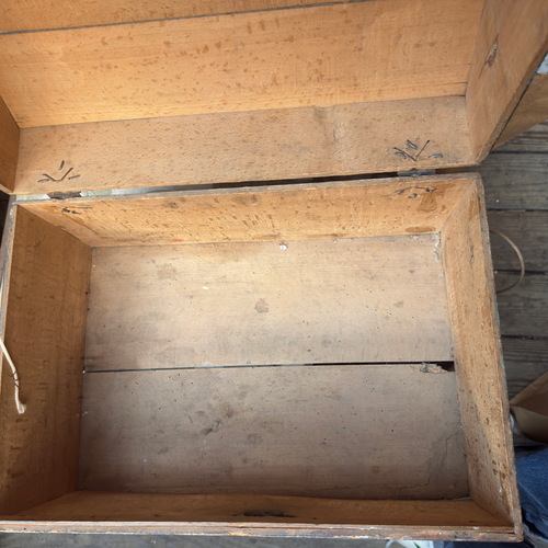 18th-century French Painted Trunk