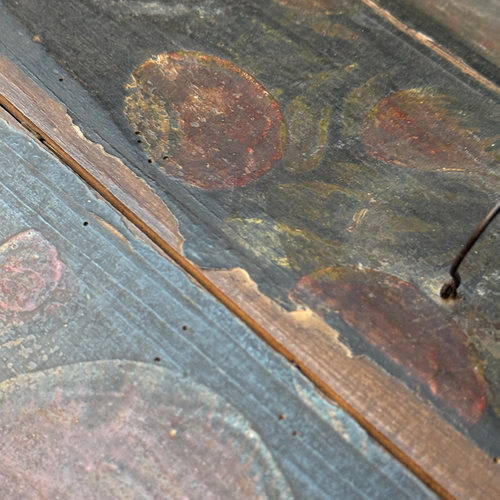 18th-century French Painted Trunk