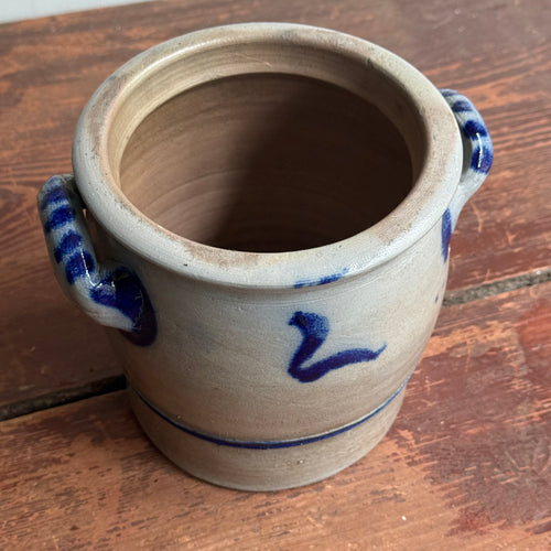19th-century Salt-Glazed Stoneware German Crock (#5)