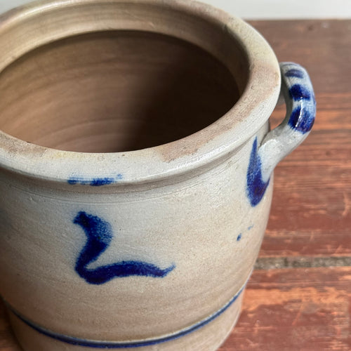 19th-century Salt-Glazed Stoneware German Crock (#5)