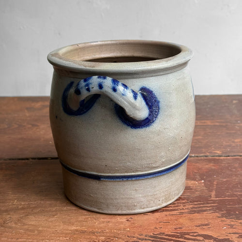 19th-century Salt-Glazed Stoneware German Crock (#5)