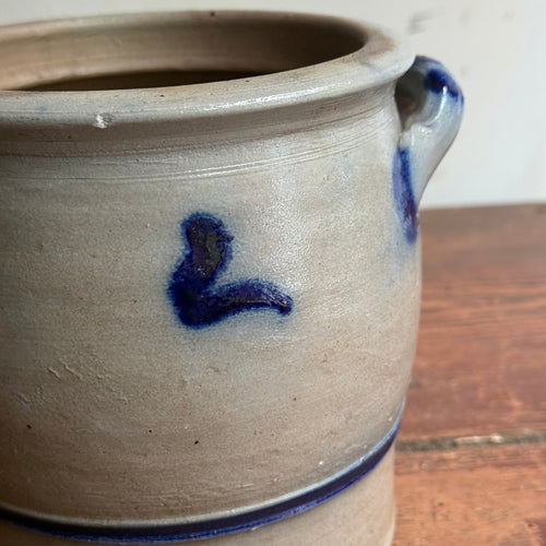 19th-century Salt-Glazed Stoneware German Crock (#5)