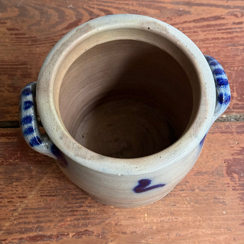 19th-century Salt-Glazed Stoneware German Crock (#5)