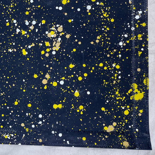 3' x 8' Black Point Mercantile Splatter Painted Canvas Mat #35