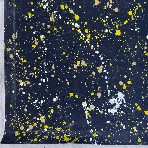 3' x 8' Black Point Mercantile Splatter Painted Canvas Mat #35