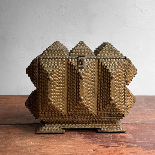 20th-century Tramp Art Box with Latch