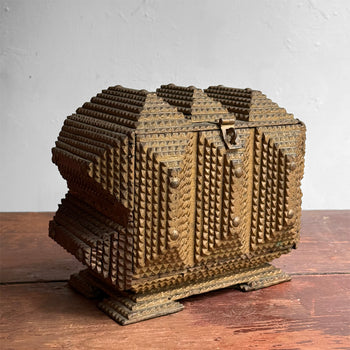 20th-century Tramp Art Box with Latch