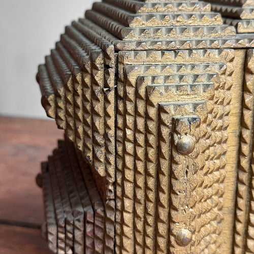20th-century Tramp Art Box with Latch