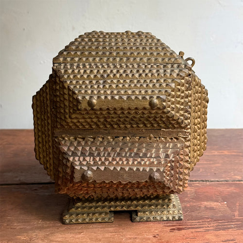 20th-century Tramp Art Box with Latch