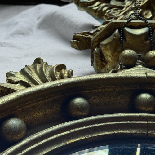 Early 20th-century Carved Gilded Eagle Mirror