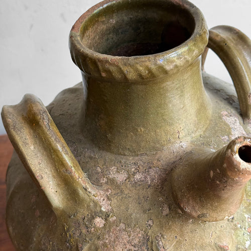 18th-century French Ceramic Oil Vessel (#1)