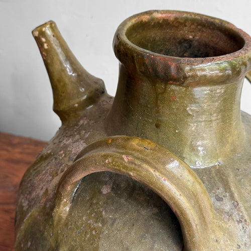 18th-century French Ceramic Oil Vessel (#1)