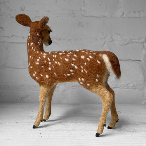 Needle Felted Standing Fawn