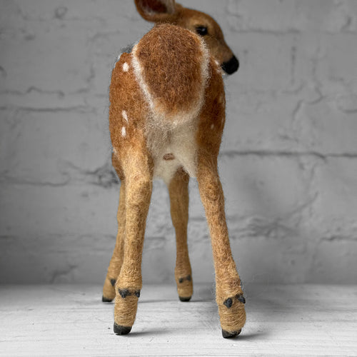 Needle Felted Standing Fawn