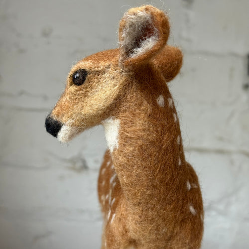 Needle Felted Standing Fawn