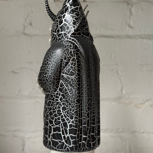 Papier-Mâché Krampus in Cracked Silver