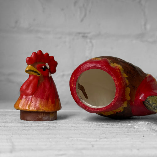 Nostalgic Papier-Mâché Red Rooster Candy Box