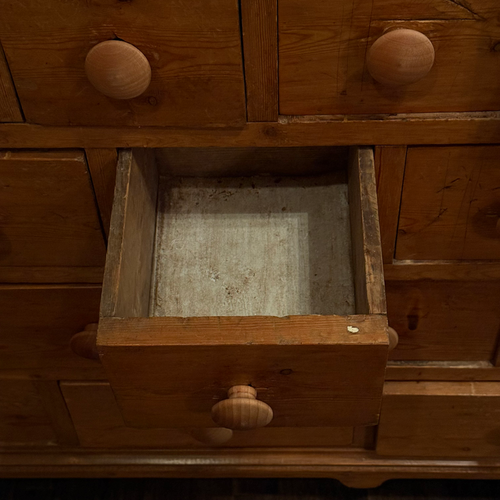 Early 20th-century Multi-Drawer Wood Cabinet