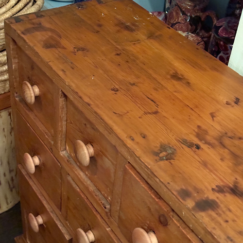 Early 20th-century Multi-Drawer Wood Cabinet