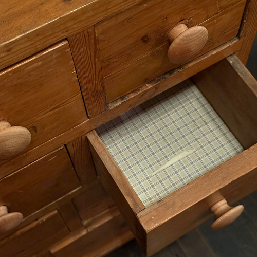 Early 20th-century Multi-Drawer Wood Cabinet