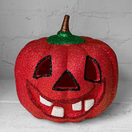 Ino Schaller Glitter Jack-O'-Lantern Pumpkin in Tomato Red