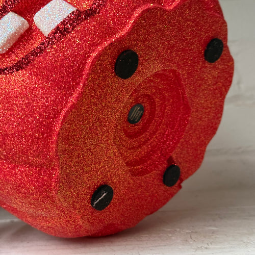 Ino Schaller Glitter Jack-O'-Lantern Pumpkin in Tomato Red