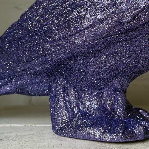 Ino Schaller Glitter Crow in Violet