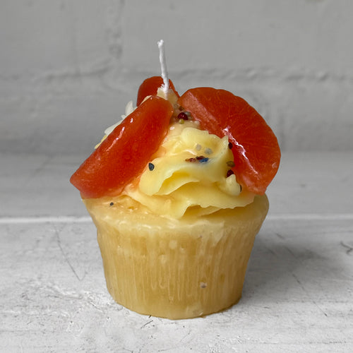 Cupcake with Orange Slices Candle