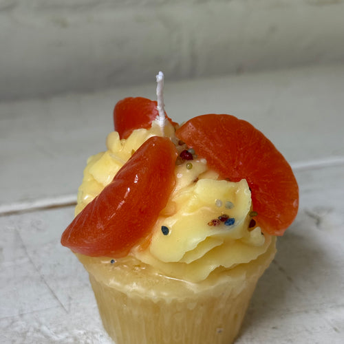 Cupcake with Orange Slices Candle