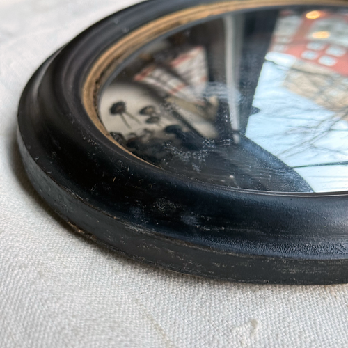 19th-century Small Convex French Mirror #5