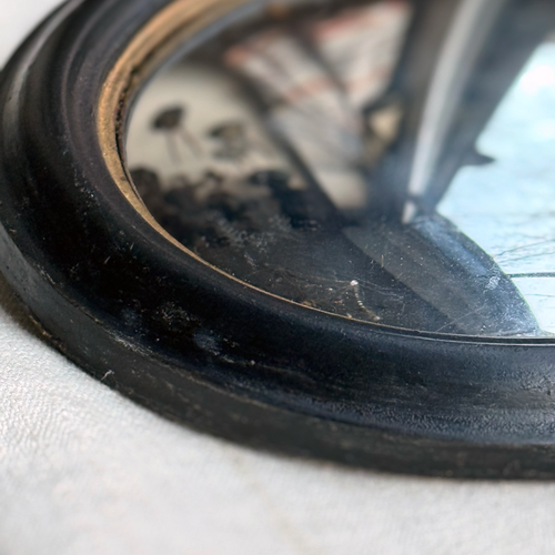 19th-century Small Convex French Mirror #5