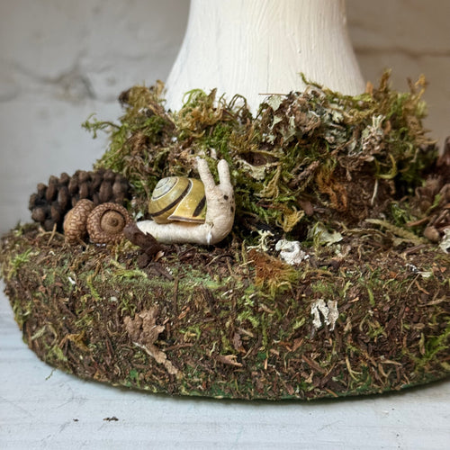 Handmade Wooden Mushroom Creation (#5) by Crystal Stone