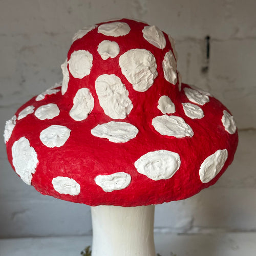 Handmade Wooden Mushroom Creation (#5) by Crystal Stone