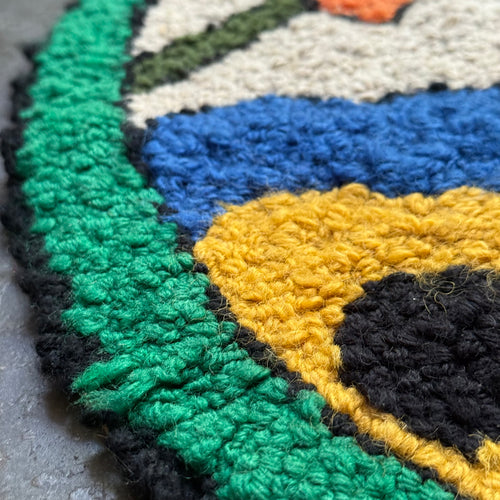 Vintage Parrot Rag Rug