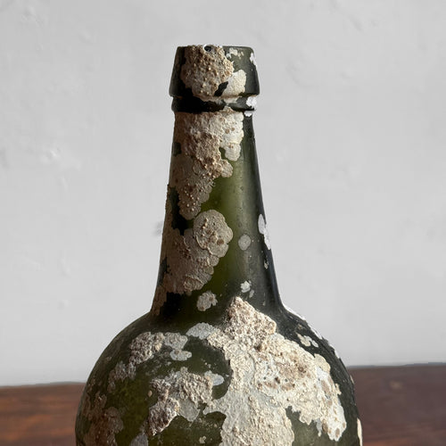 Vintage Green Barnacle Bottle