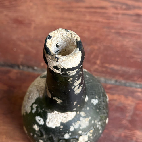 Vintage Green Barnacle Bottle