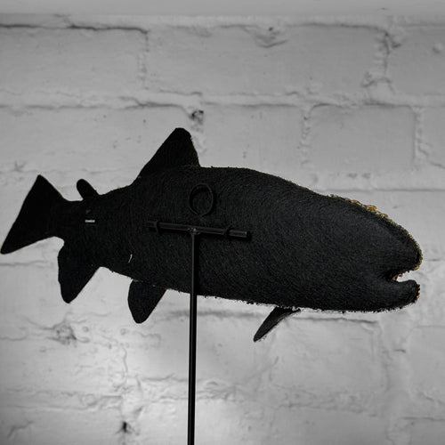 Hand-Beaded Rainbow Trout on Stand by Trovelore