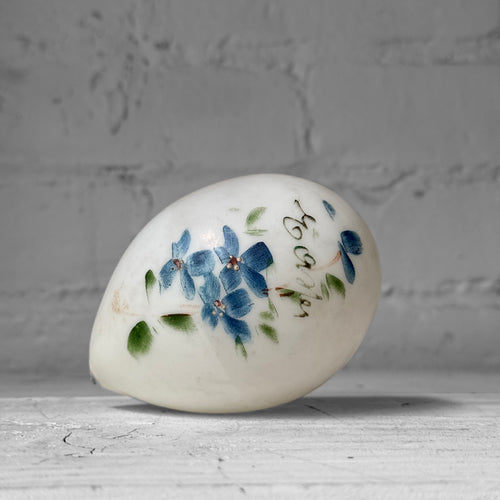 Antique Victorian Painted Milk Glass Easter Egg (#5)