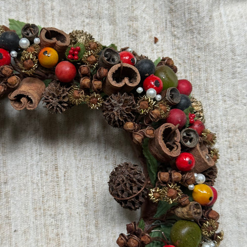Decorative Berry Wreath with Ribbon
