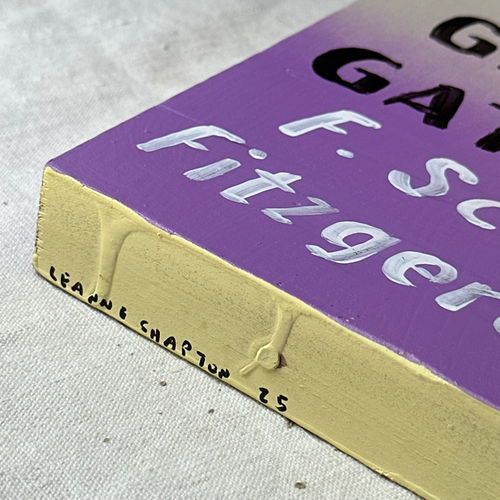 Leanne Shapton "The Great Gatsby" Painted Wooden Book