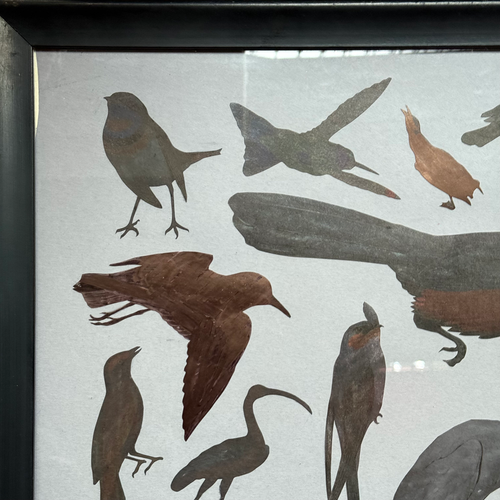 Framed Mike Miller Bird Silhouette Collage