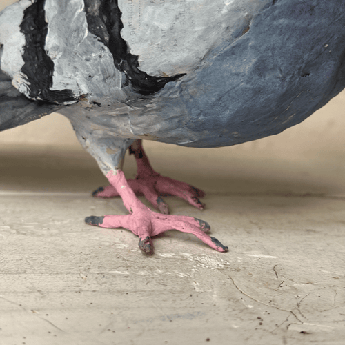 Papier-Mâché Painted Pigeon #05