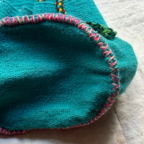 PO! Paris Nathalie Lete Woven & Knotted "Fleur Papillon" Bag in Blue